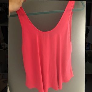 Sheer pink tank top blouse